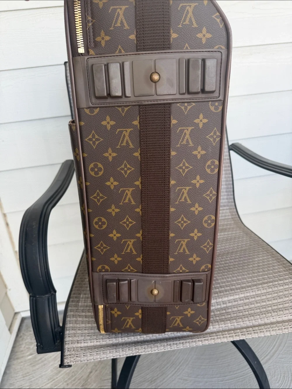 Louis Vuitton Monogram Rolling Carry-On in Brown and Tan